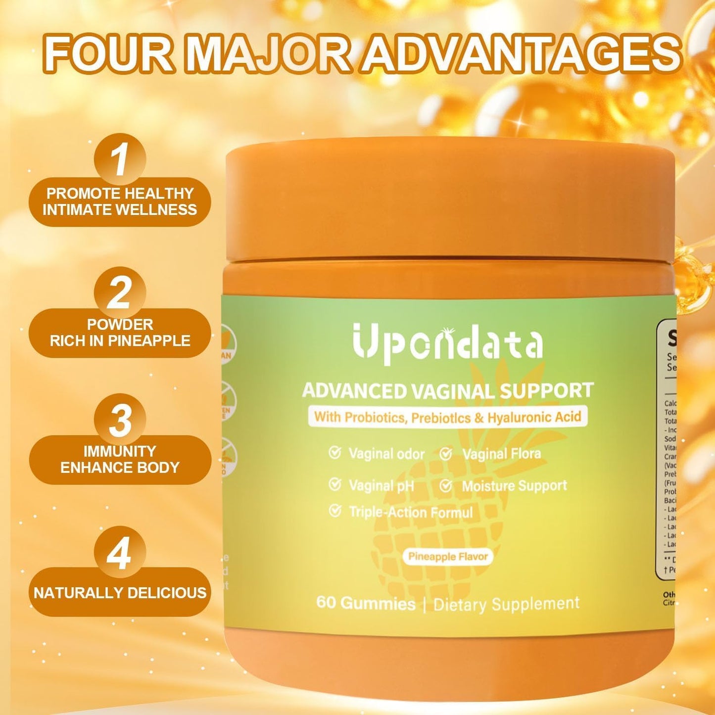 Upondata Flora+ Gummies Gummy, 60 Count