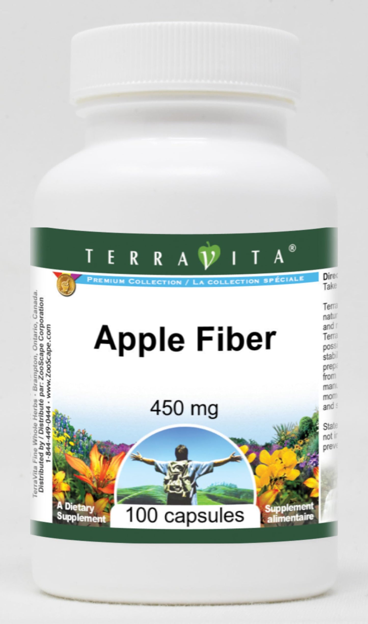 Terravita Apple Fiber 450 mg Capsule, 300 Capsules