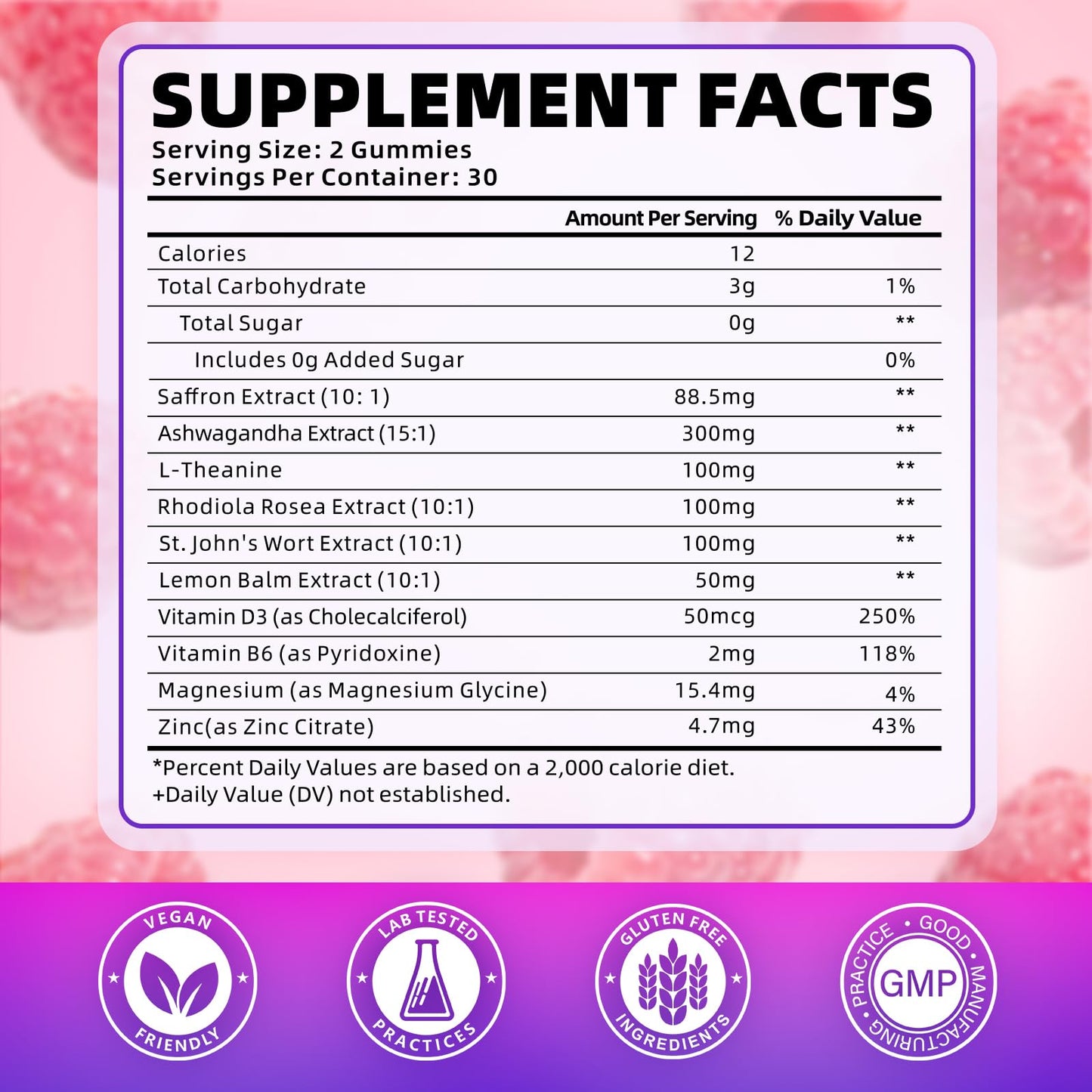 softbear Saffron Gummies Gummy 60 Count