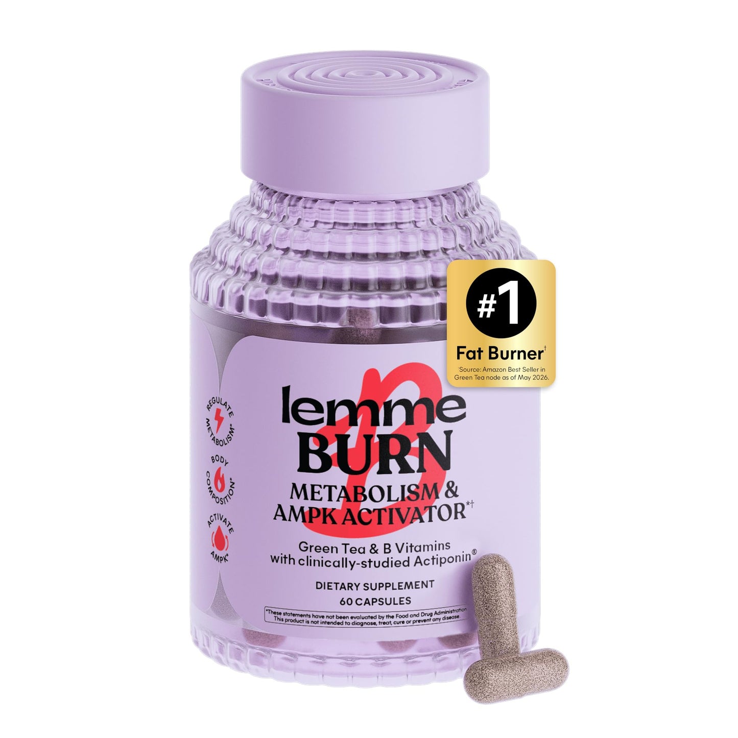 Lemme Burn Belly Fat Capsules, 60 Count