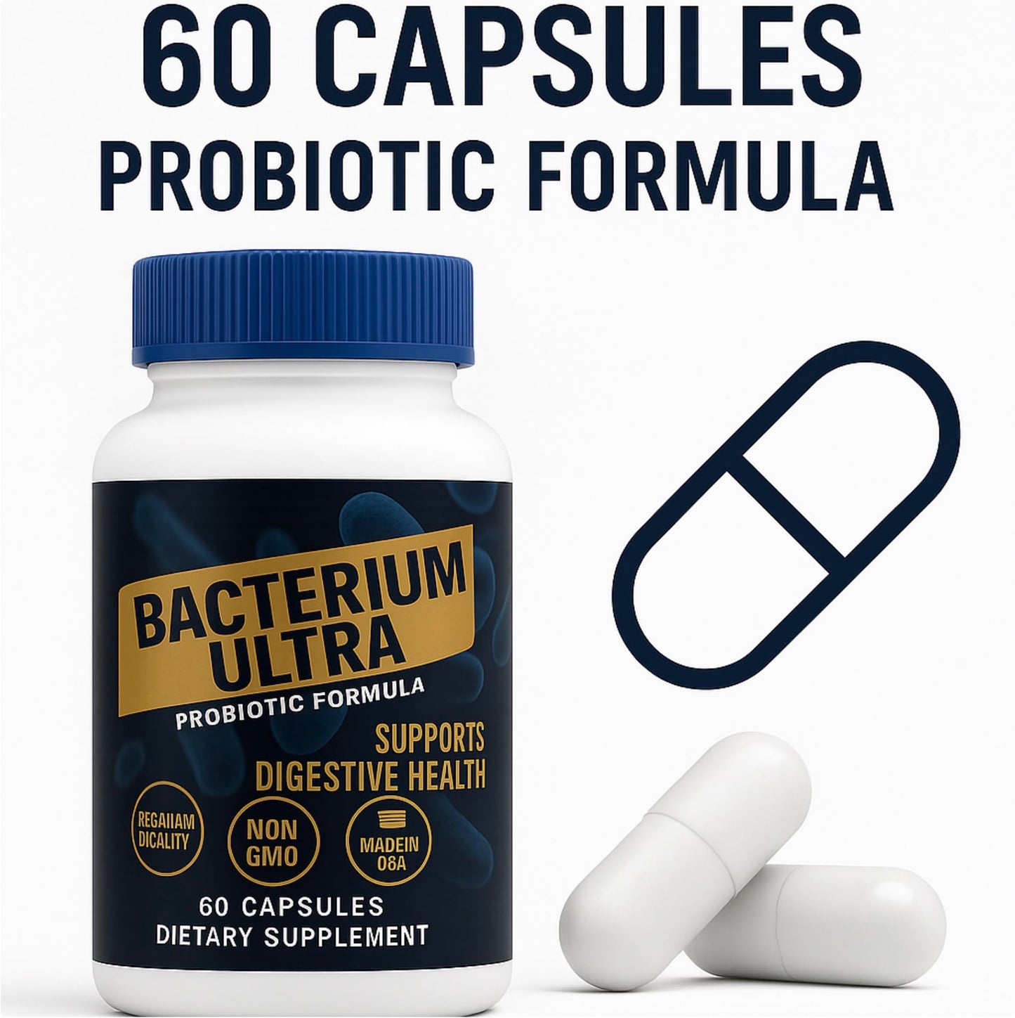 Bacterium Ultra Bacterium Plus Natural Product Capsules, 60 Capsules