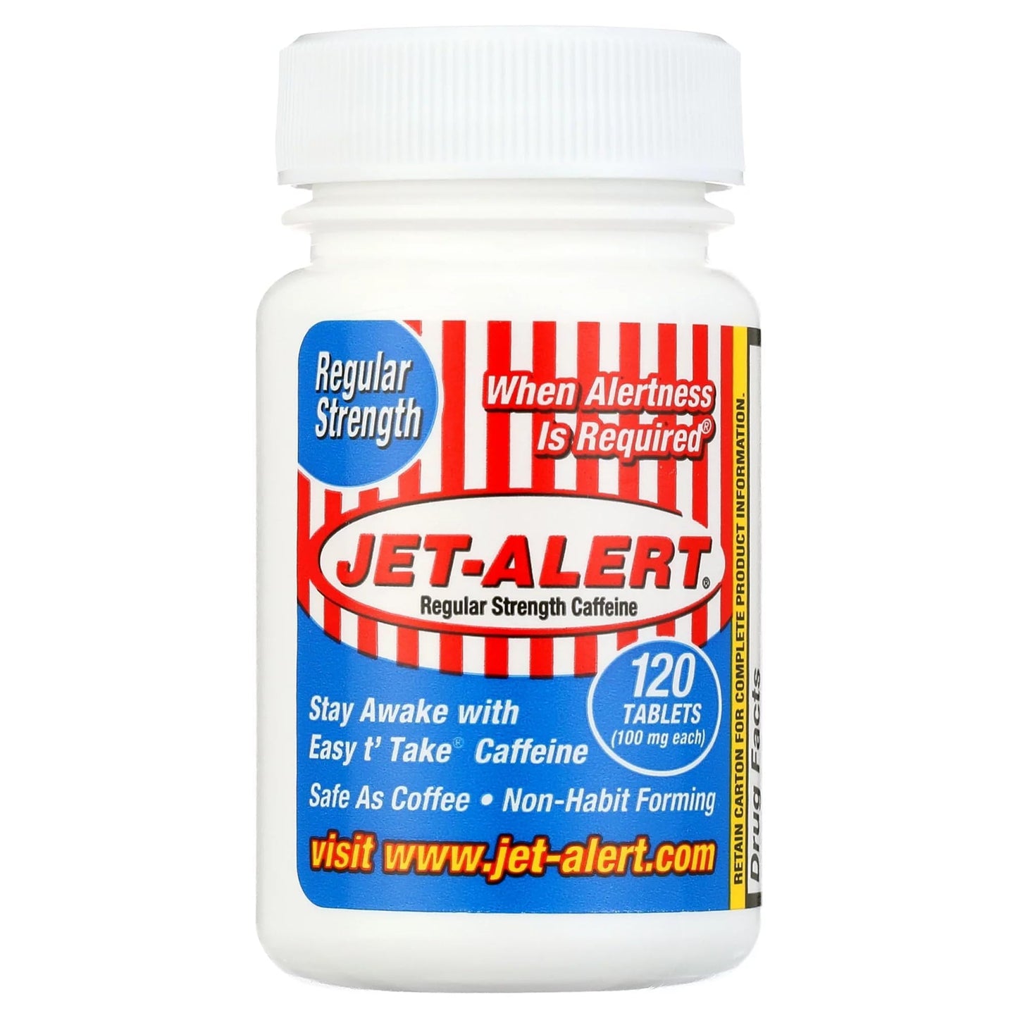 Jet-Alert 100 mg Caffeine Tablets, 1440 Tablets