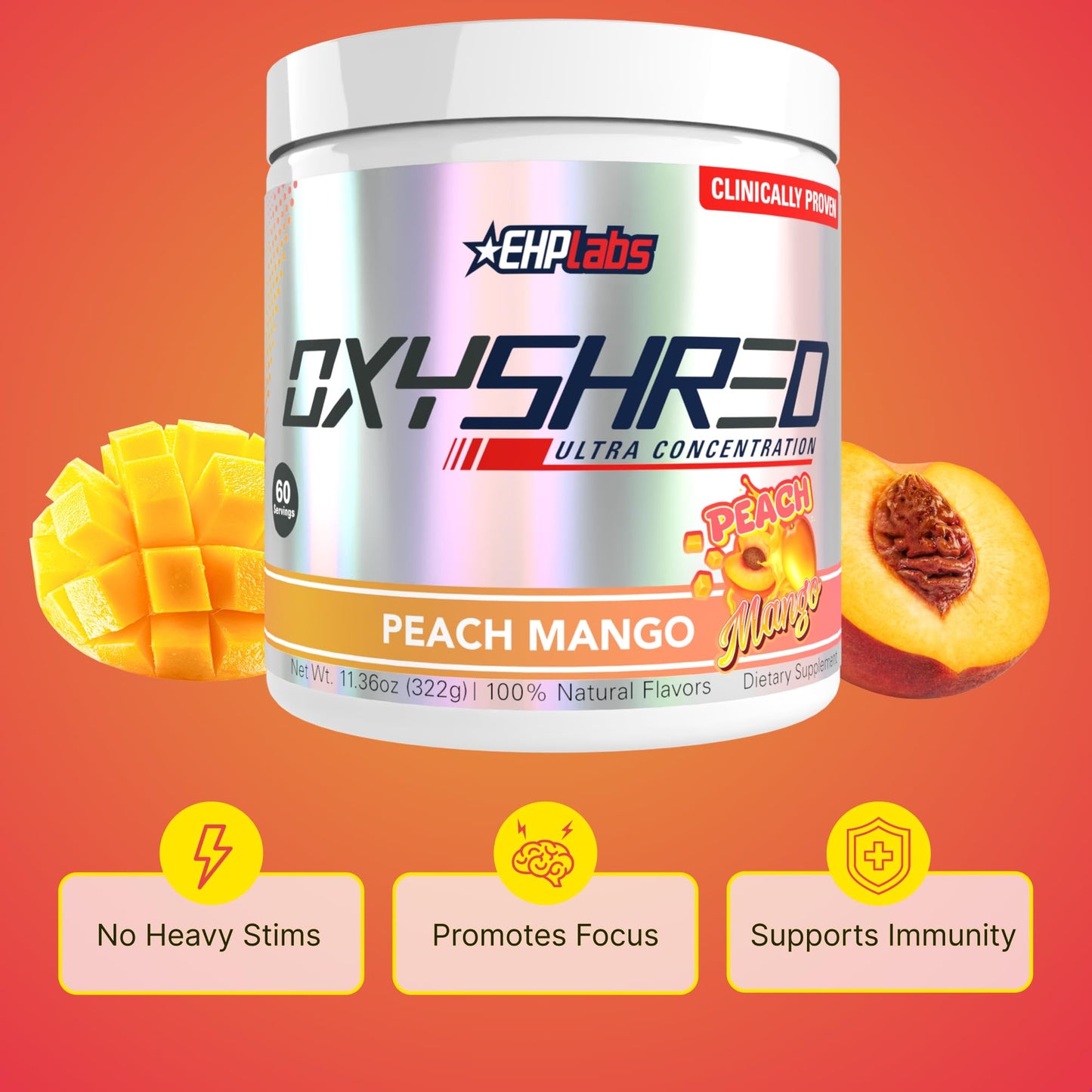 EHP Labs OxyShred Pre Workout Powder 11.36 Ounce