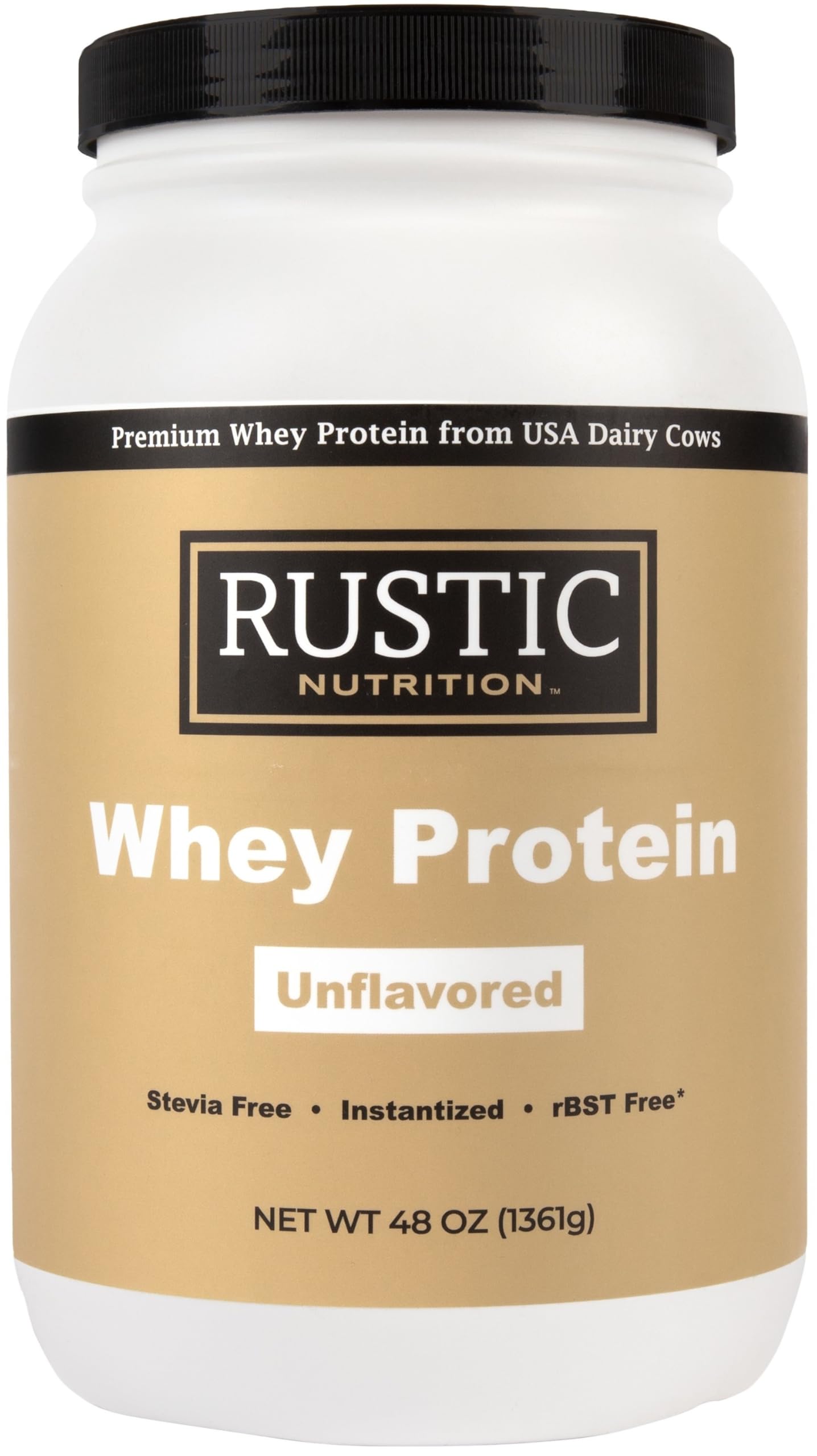 Rustic Nutrition Whey Protein Powder, 3 lb (48 oz)