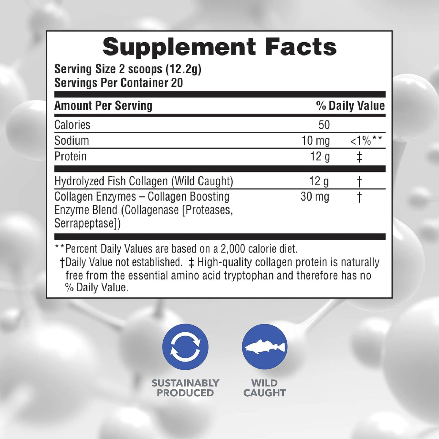 NaturesPlus Marine Collagen Peptides Unflavored Powder 8.48 Ounce