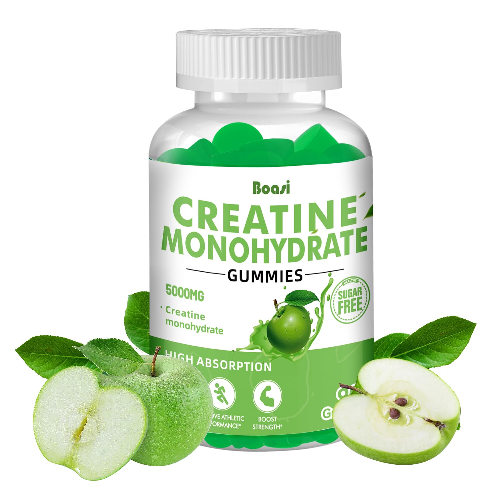Boasi Creatine Monohydrate Gummies 5g Gummy, 90 Count