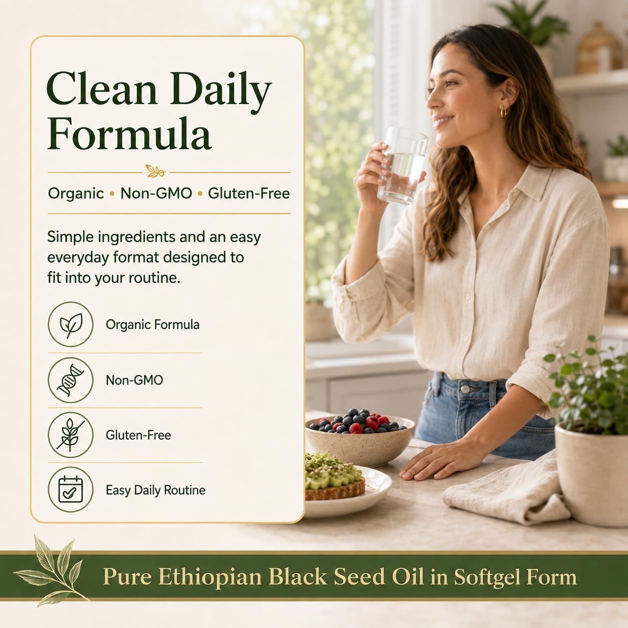 UXZQEN Sabel Ethiopian Black Seed Oil Softgels, 60 Count