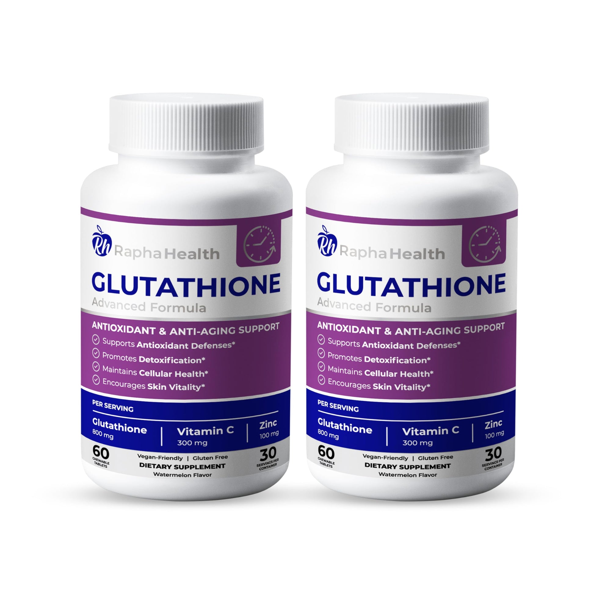 RAPHA HEALTH Glutathione Enhanced with Vitamin C & Zinc Chewable 120