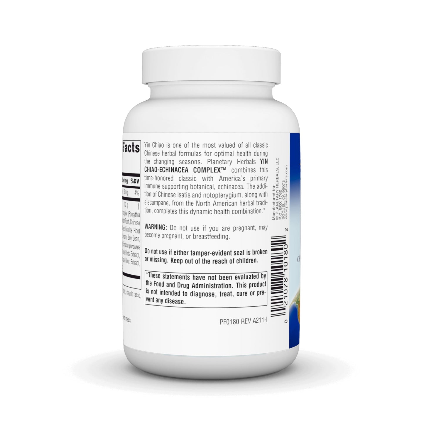 Planetary Formulas Yin Chiao-Echinacea Complex 600mg Tablet, 240 Tablets