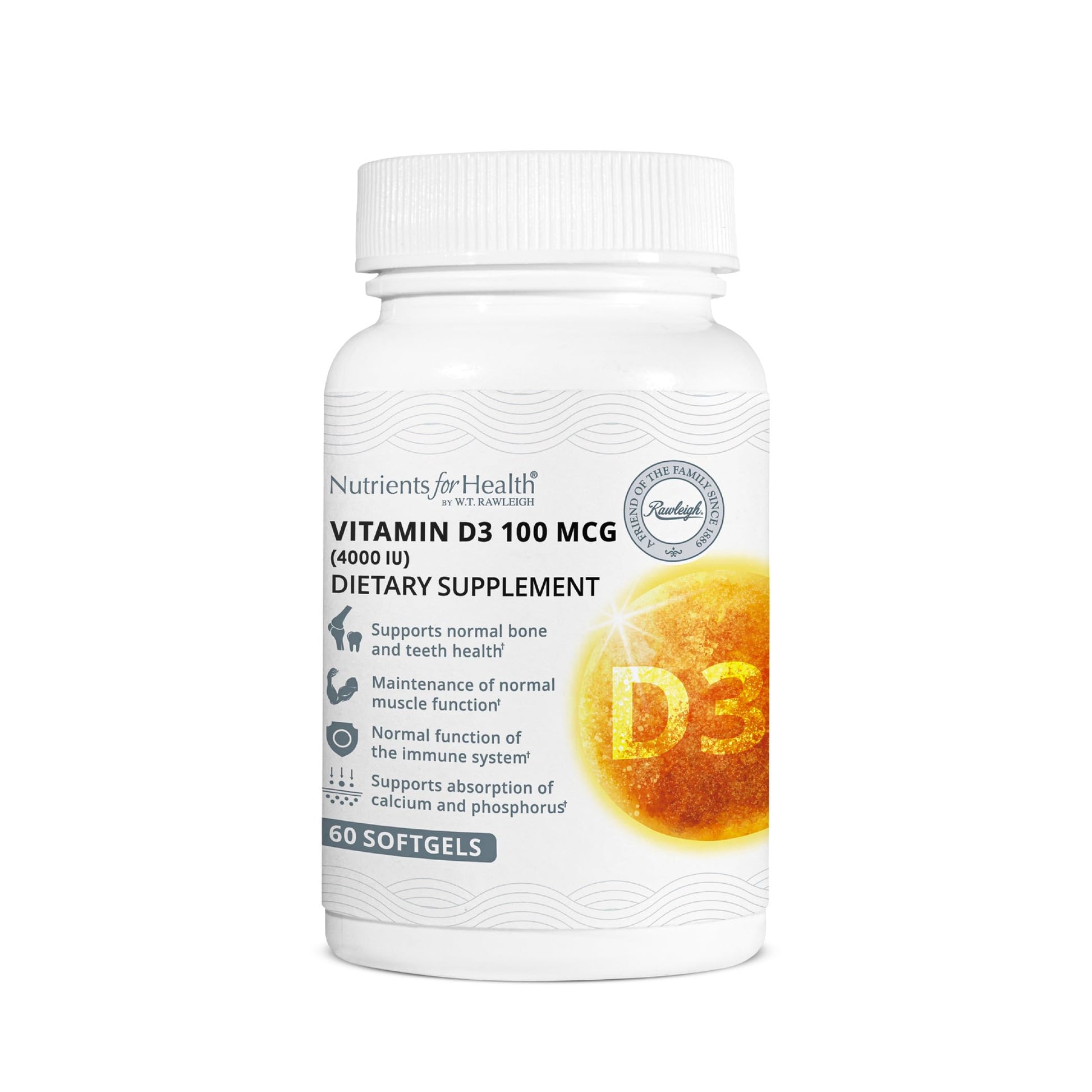 Rawleigh Vitamin D3 50 MCG Softgels 60 Count