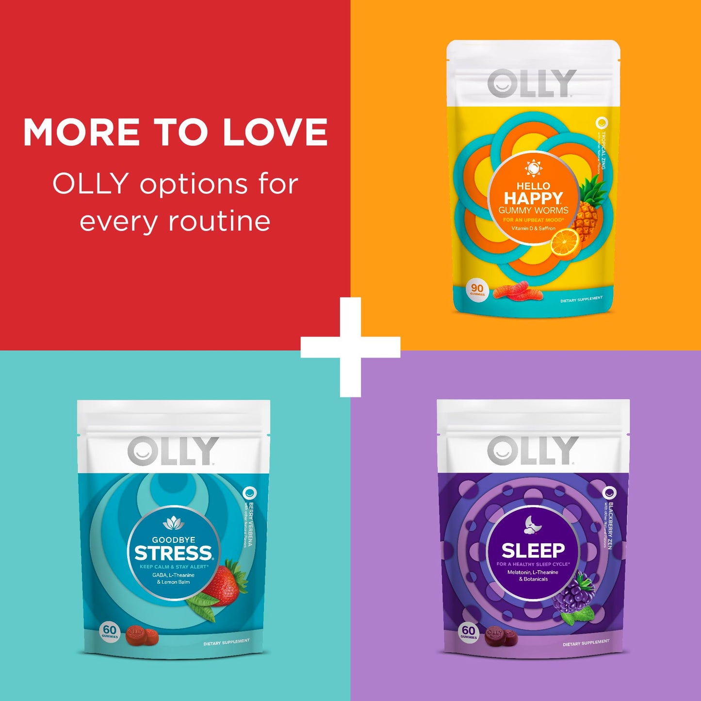 OLLY Probiotic + Prebiotic Gummy Chewable, Digestive Support and Gut Health, 500 Million CFUs, Fiber, 60 Count