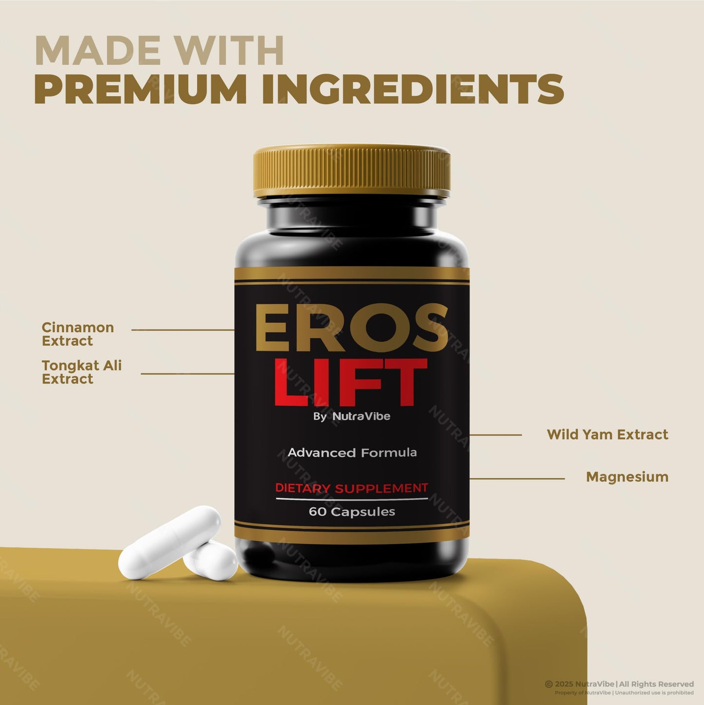 NutraVibe Eros Lift Capsules, 180 Capsules