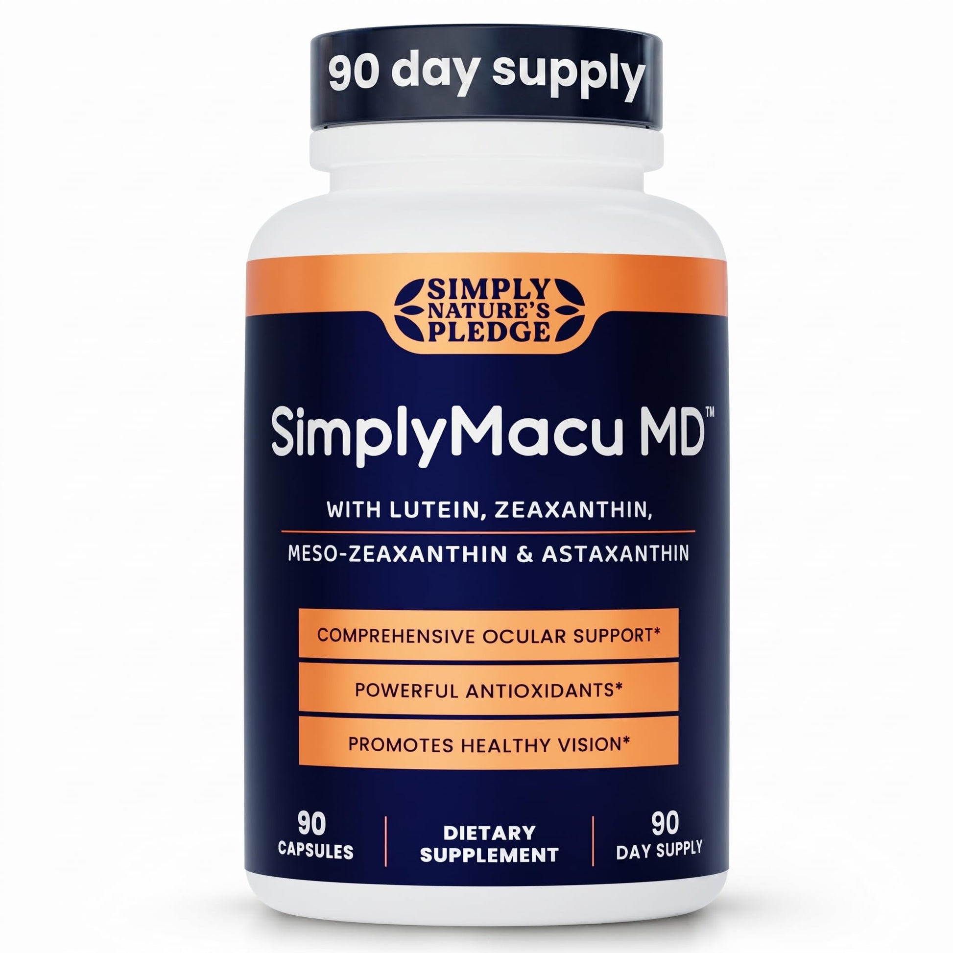 Simply Nature's Pledge Macu MD – Advanced Vision Support Capsules, 90 Count