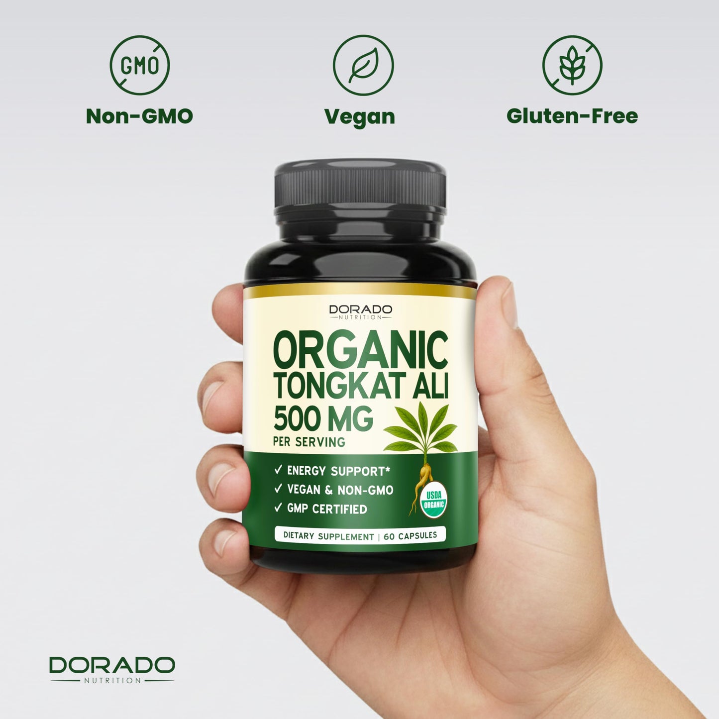 DORADO NUTRITION Organic Tongkat Ali Capsule 60 Count