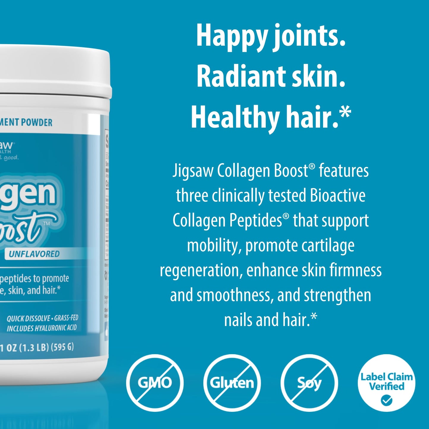 Jigsaw Health Collagen Boost Powder 21 Servings