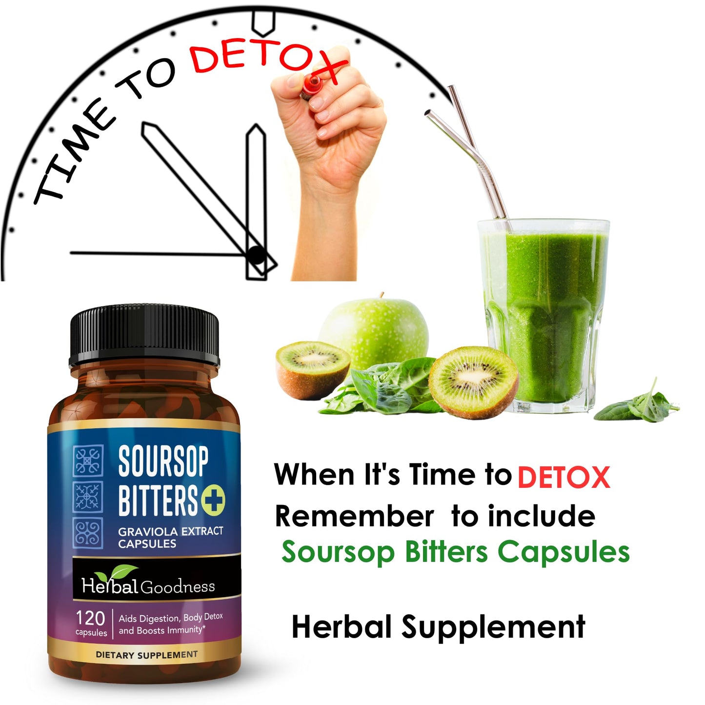 Herbal Goodness Soursop Bitters Capsules 120