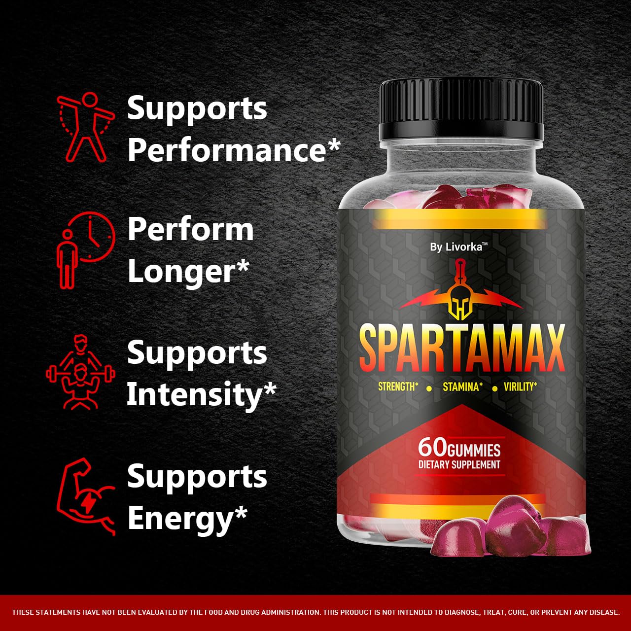 LIVORKA Spartamax Gummies 180 Count