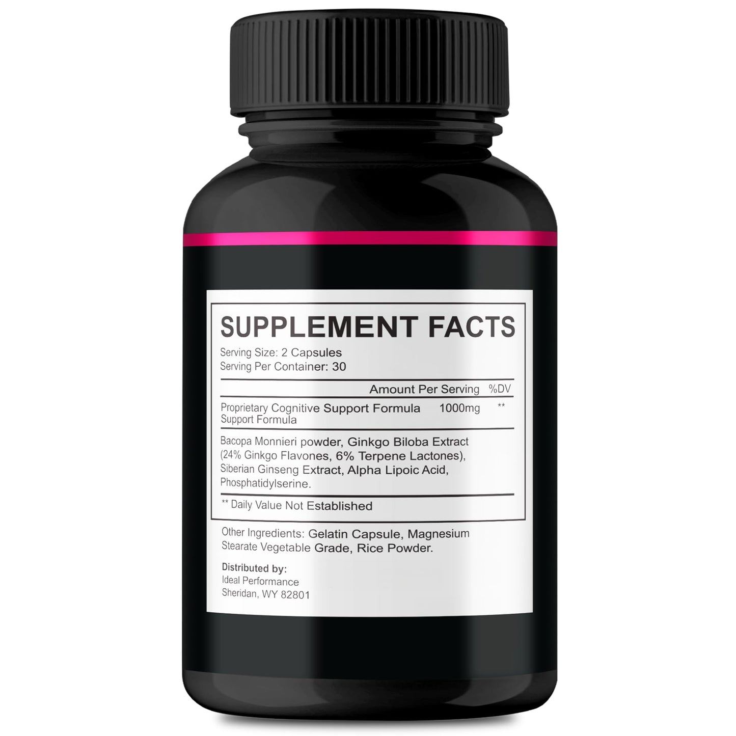 IDEAL PERFORMANCE Neurovera Brain Supplements for Memory and Focus Capsules, 60 Count