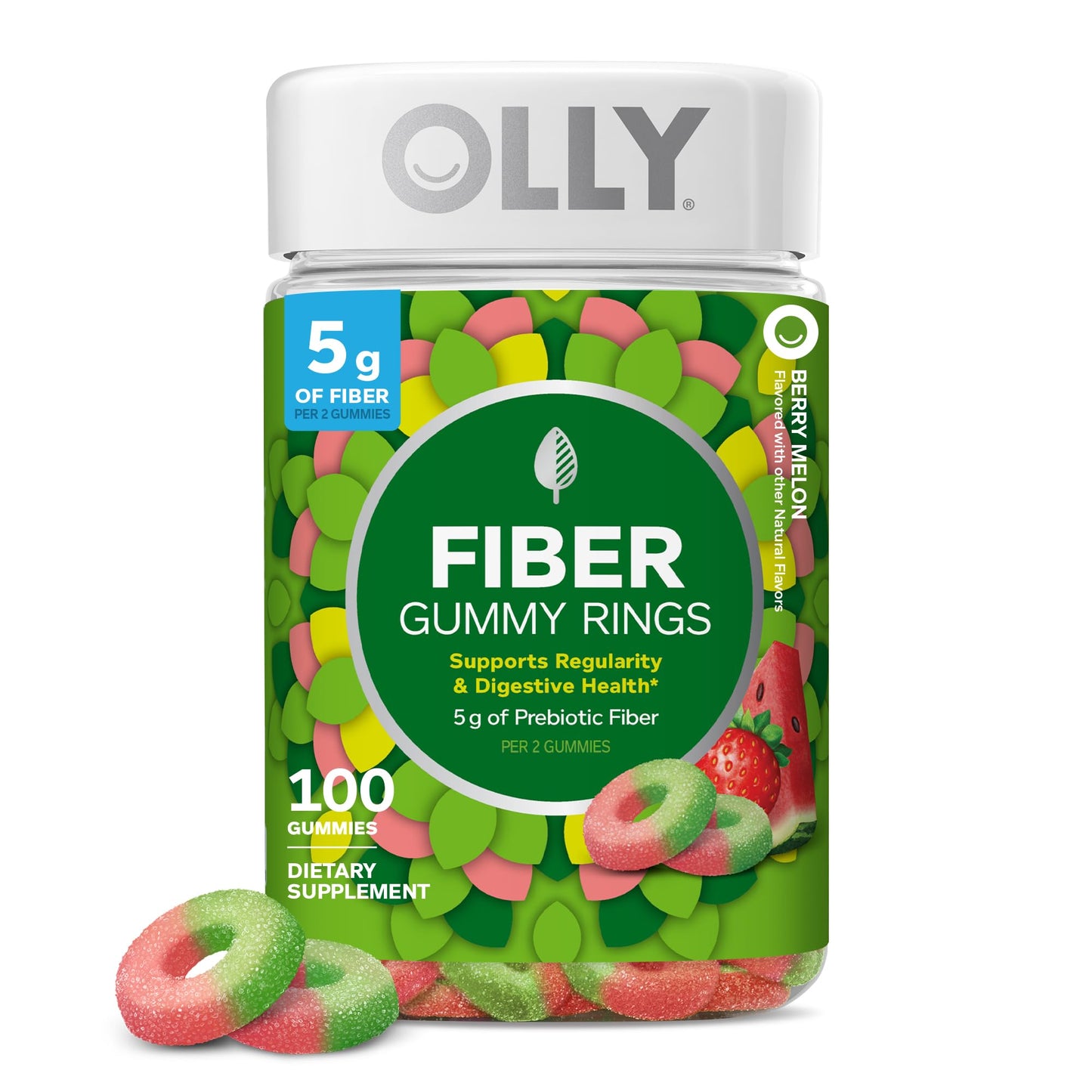OLLY Fiber Gummy Rings, 100 Count