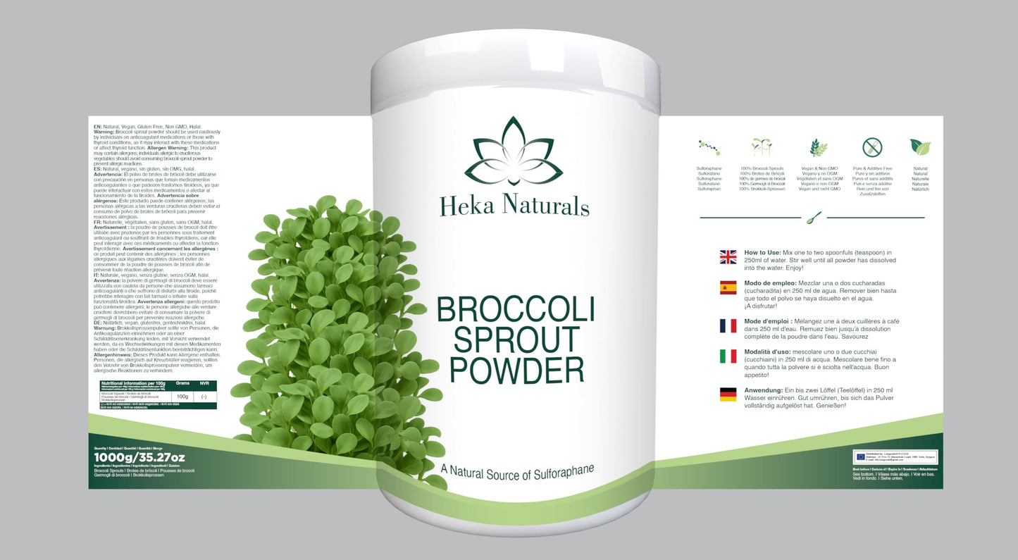 Heka Naturals Organic Broccoli Sprout Powder 5.3 oz