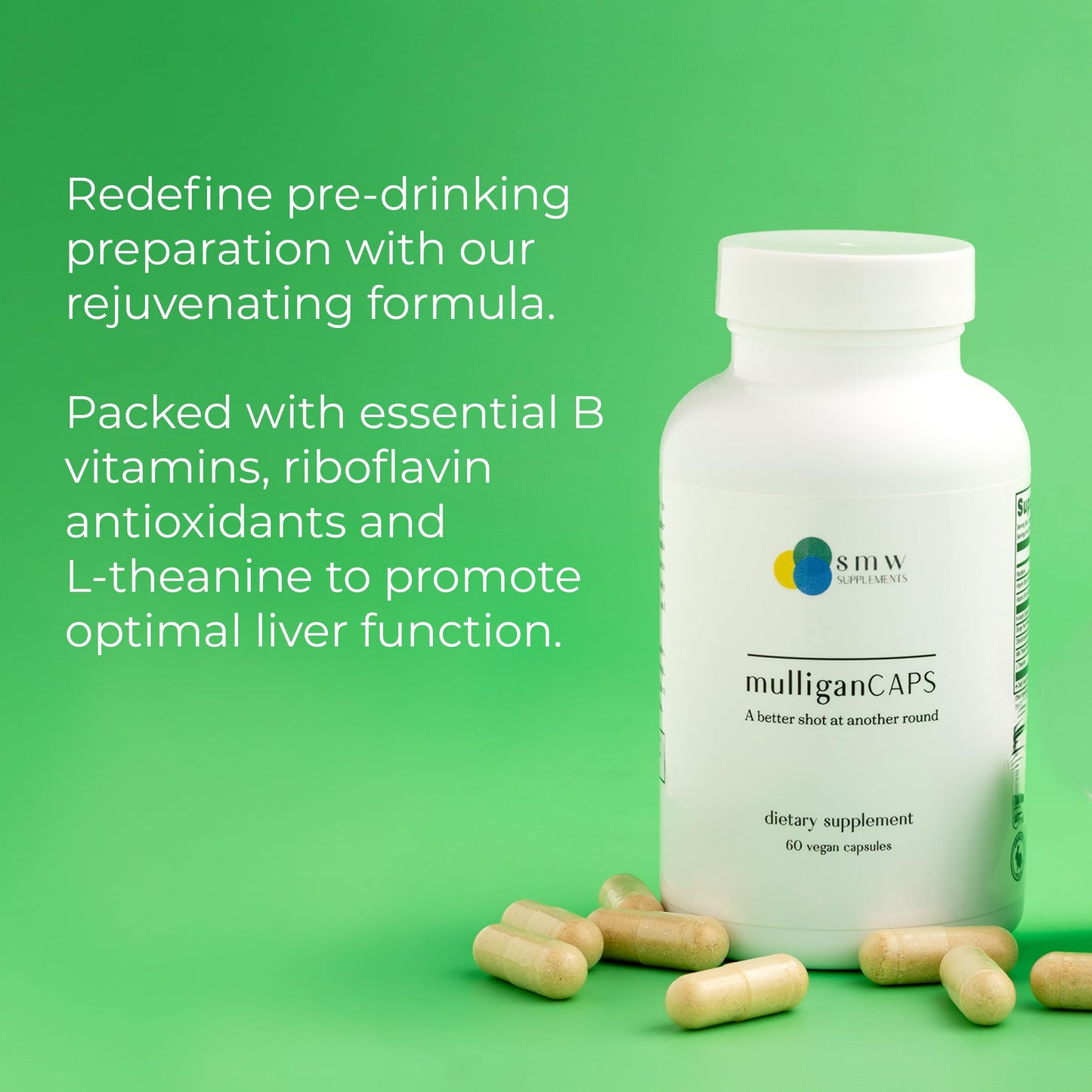 Mulligan Caps Pre-Celebration Blend Capsules 60 Count