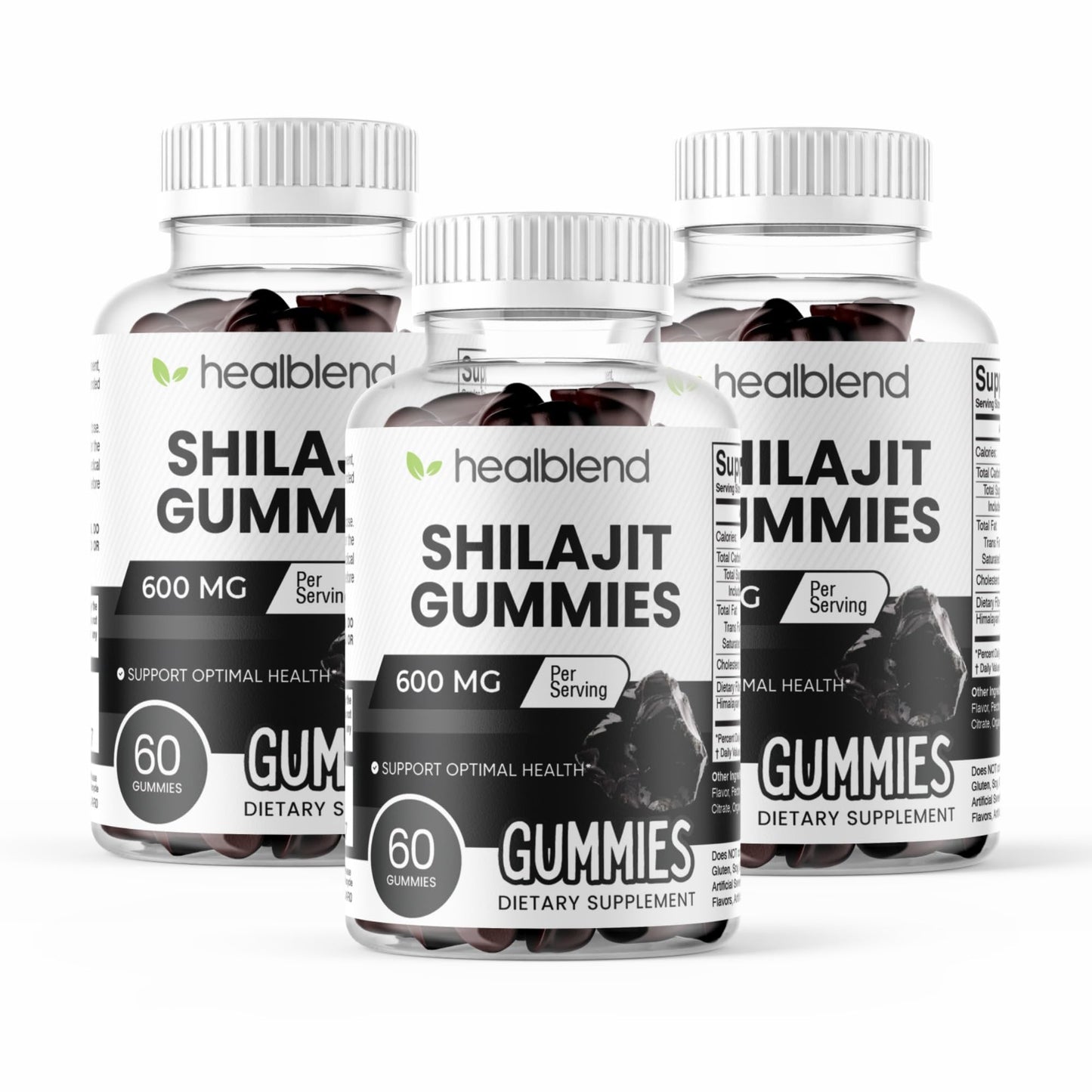 healblend Organic Himalayan Shilajit Gummies 600mg, Gummies, 60 Count