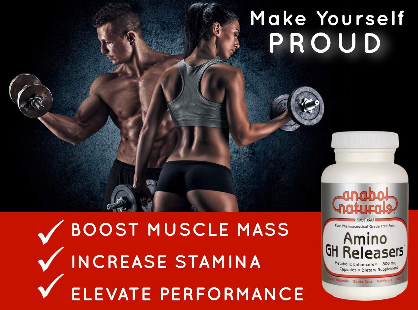 Anabol Naturals Amino GHReleasers Pre-Workout Amino Acid Supplement – MetaboEnhancer with L-Glutamine and L-Arginine for Lean Muscle, Capsules, 500