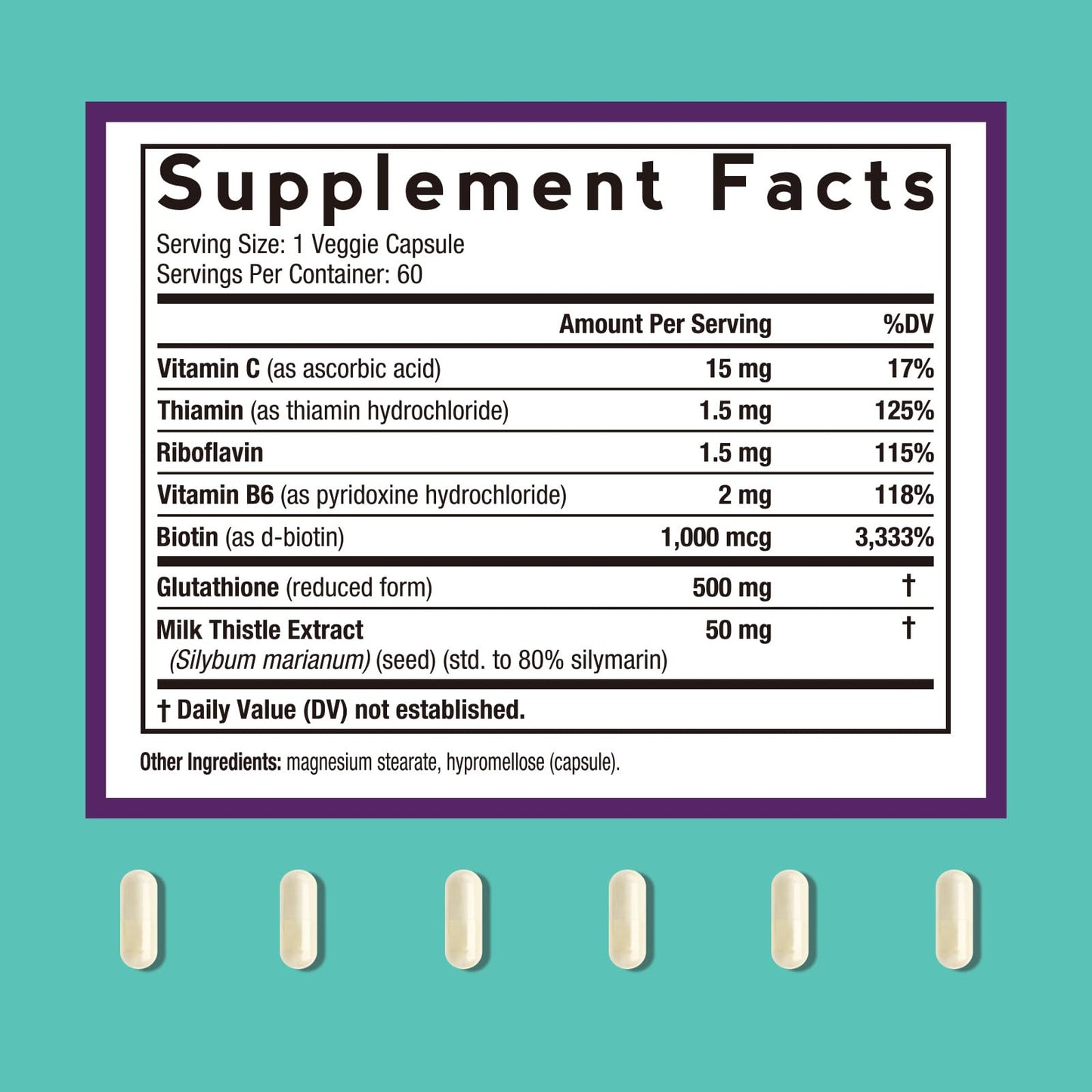 Doctor's Recipes Glutathione 500 mg, 60 Vegan Capsules