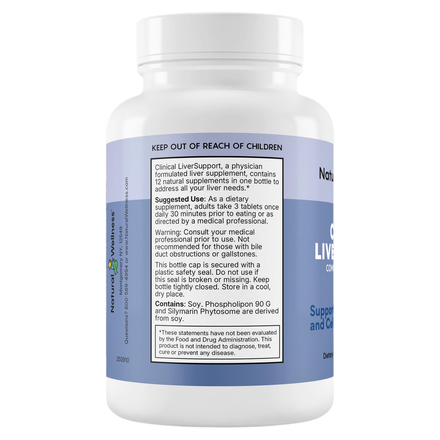 Natural Wellness Clinical Liver Support – Physician-Formulated Milk Thistle & Curcumin Blend for Detox, Repair & Healthy Liver Function – 12 Powerful Ingredients, Maximum Absorption, 1 Tablet