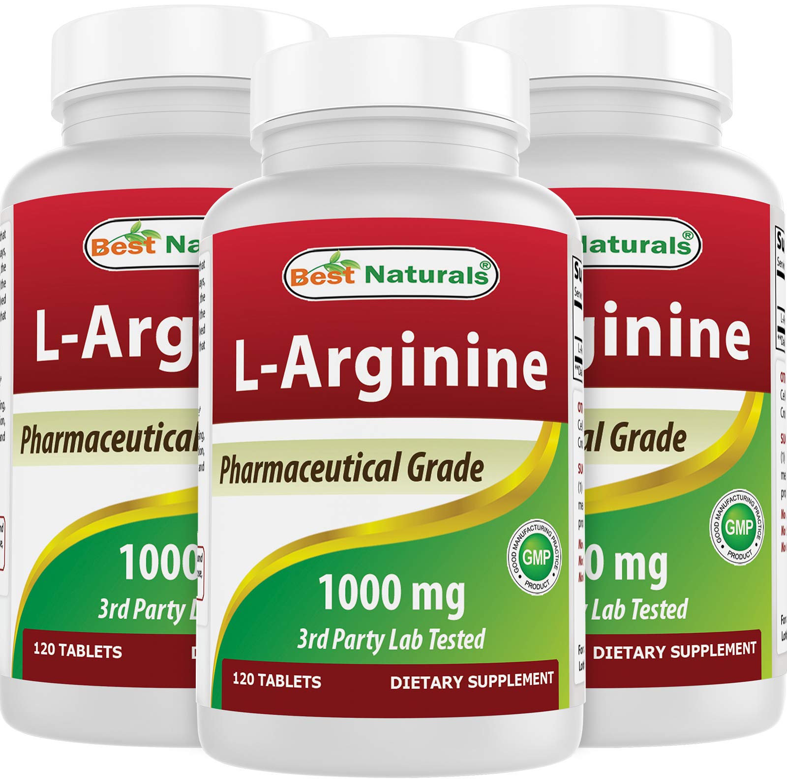 Best Naturals L-Arginine 1000 mg Tablets, 360 Tablets