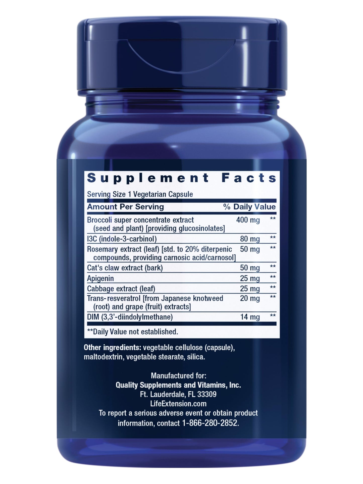 Life Extension Cruciferous Vegetable Extract & Resveratrol 60 Capsules