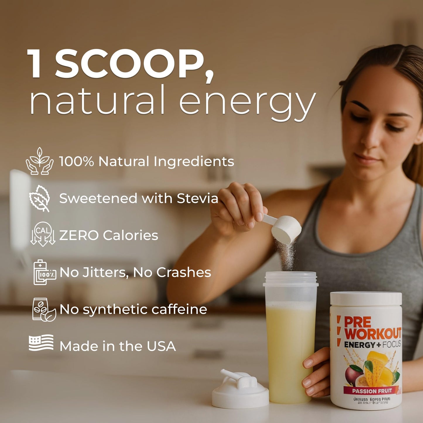 About Time Pre Workout Energy + Focus Powder 12.4 Ounce