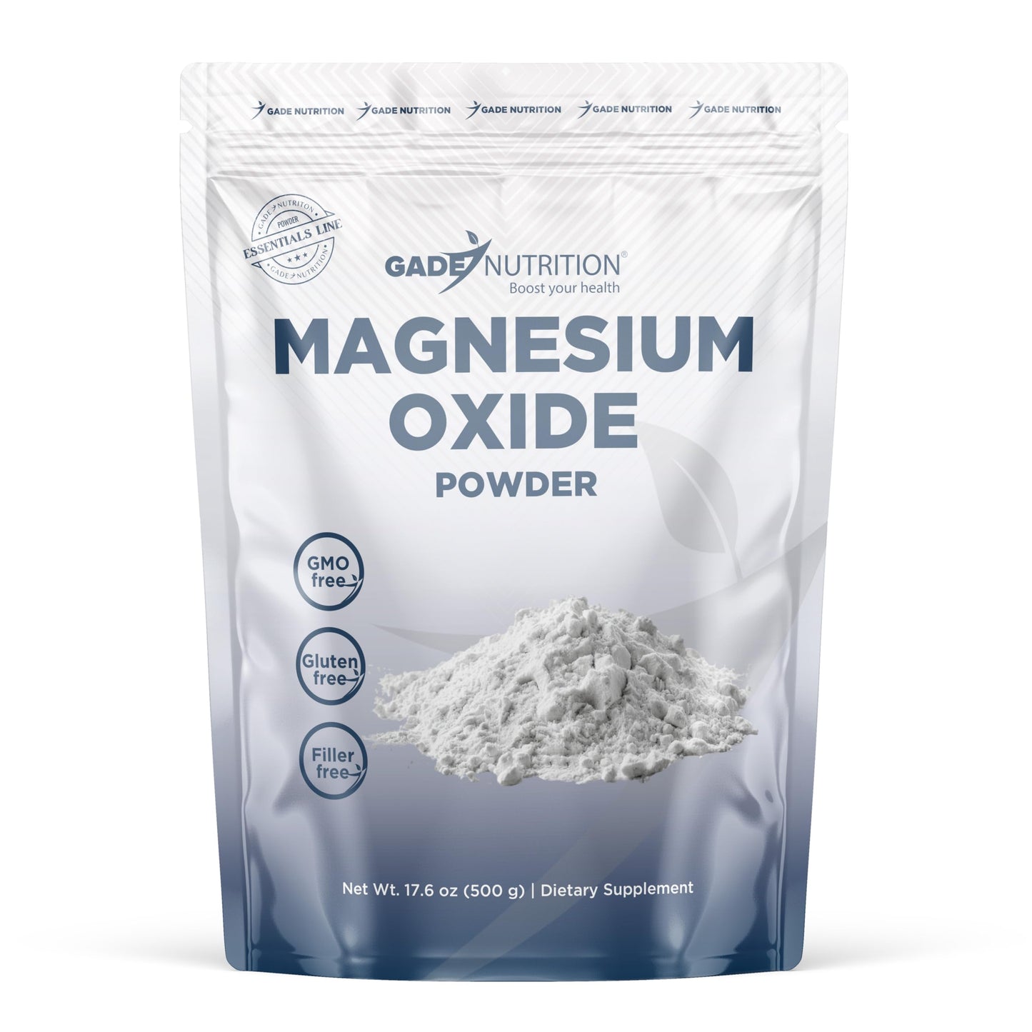 GADE NUTRITION Pure Magnesium Oxide Powder 17.6 oz