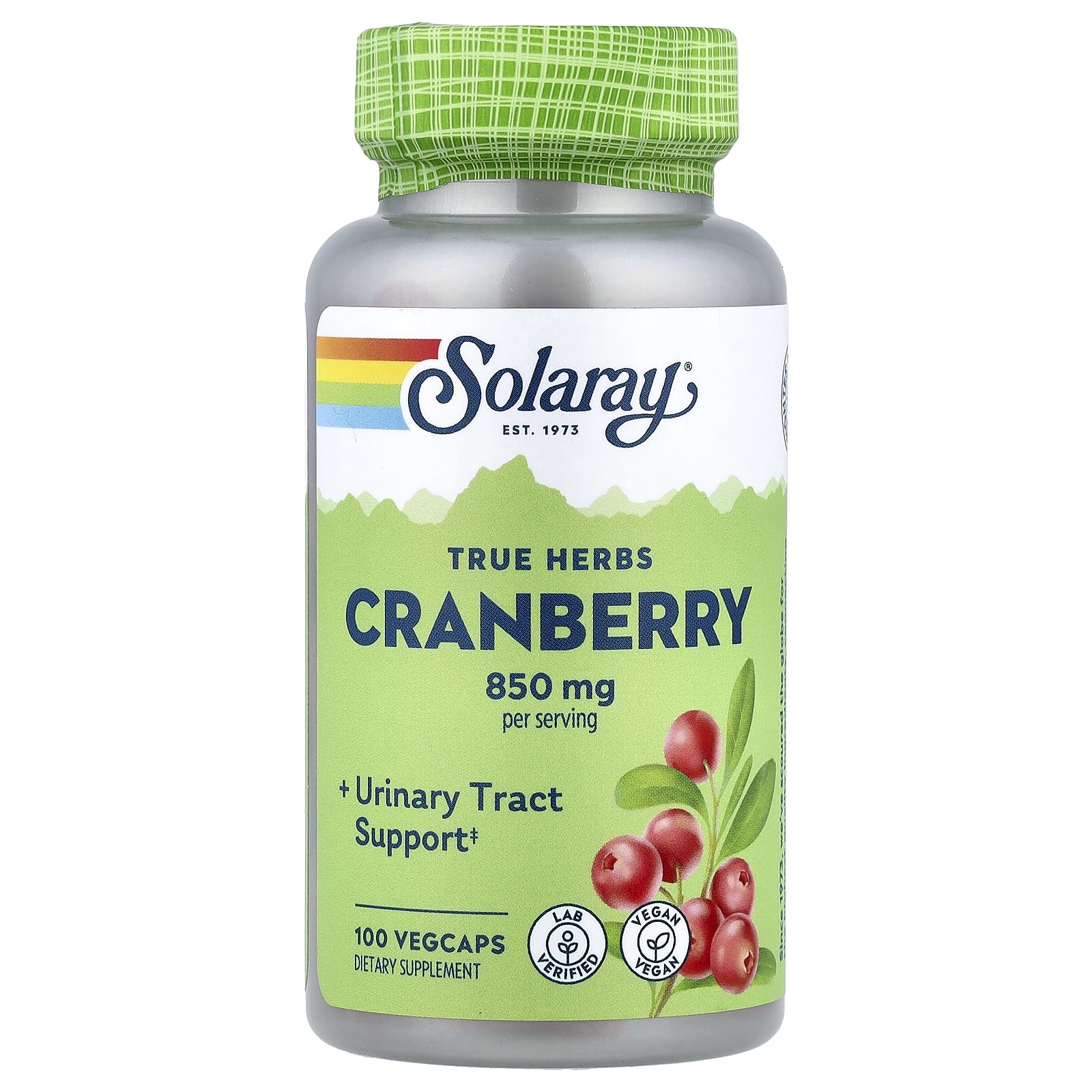 Solaray Cranberry 425 mg Capsules, 100 Capsules