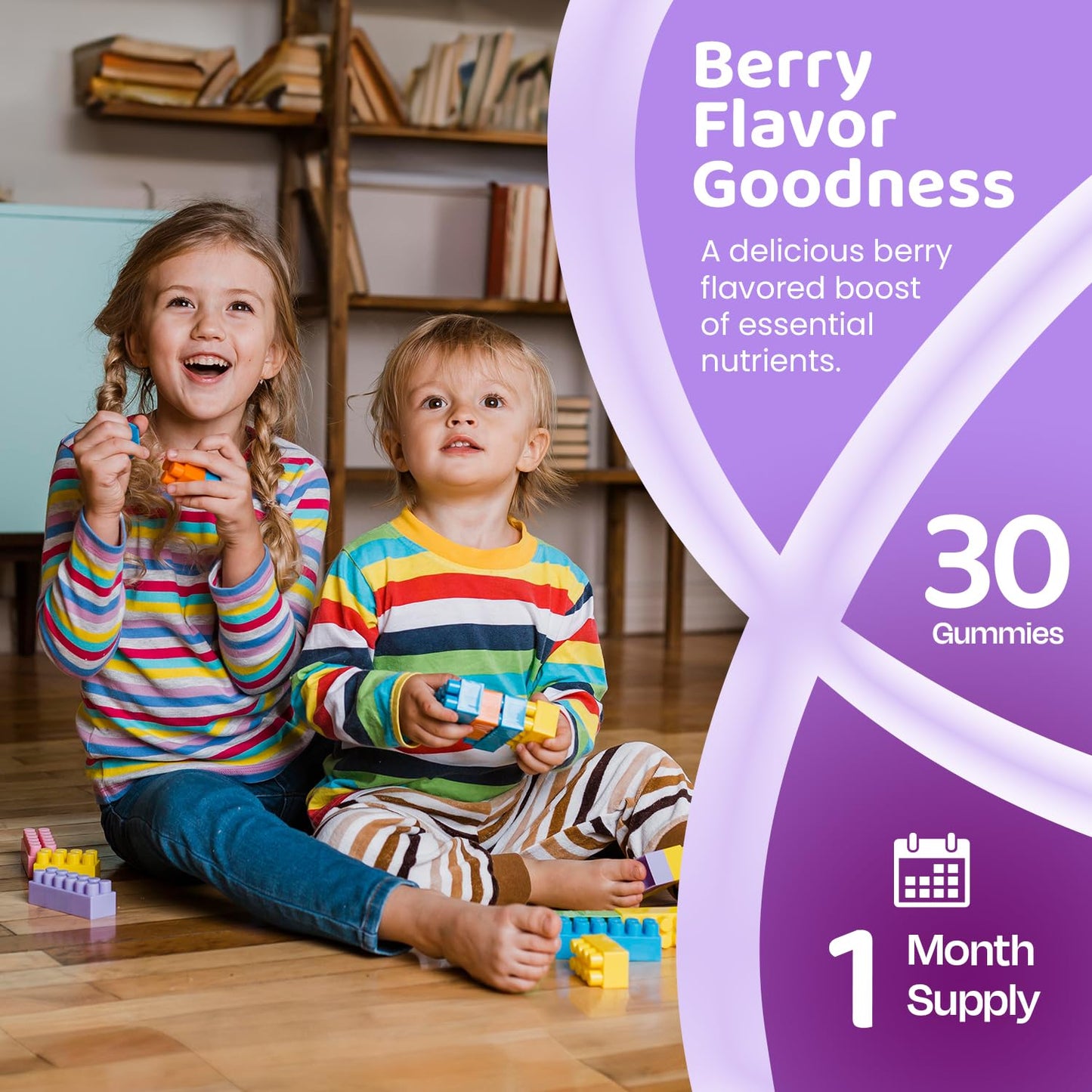 ZettoA Daily Multivitamins for Kids Ages 2+ Gummy 30 Count
