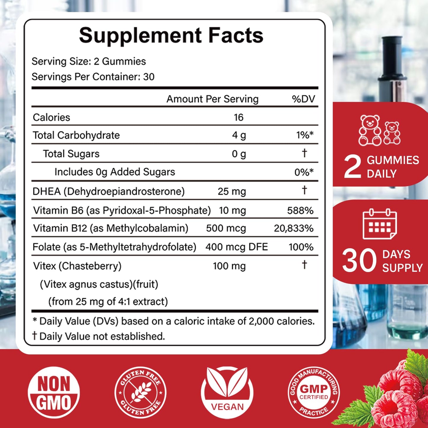 HFELIZ DHEA Supplement for Women Gummies, 60 Count