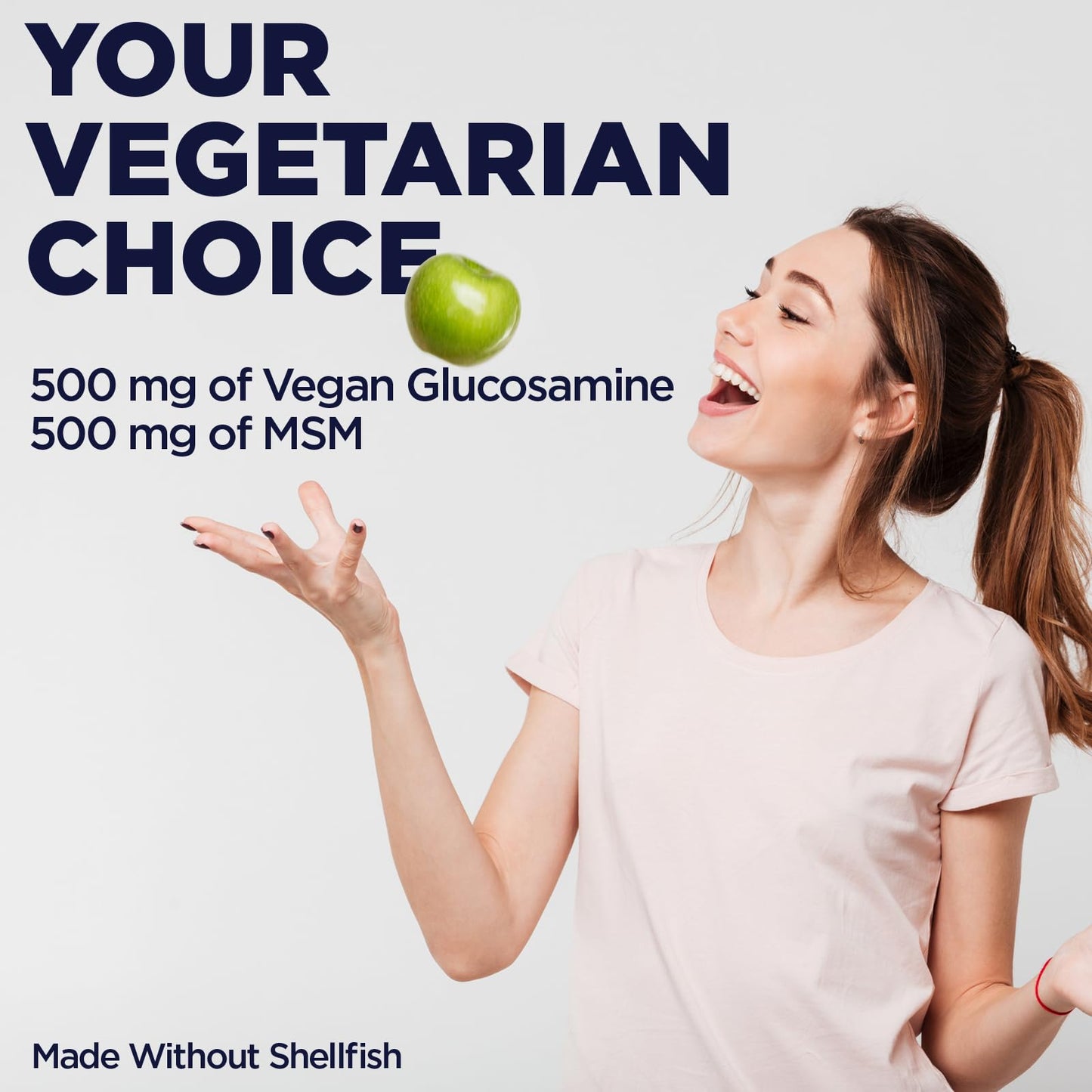 KAL 100% Vegetarian MSM and Glucosamine Supplement for Women, 60 Tablets