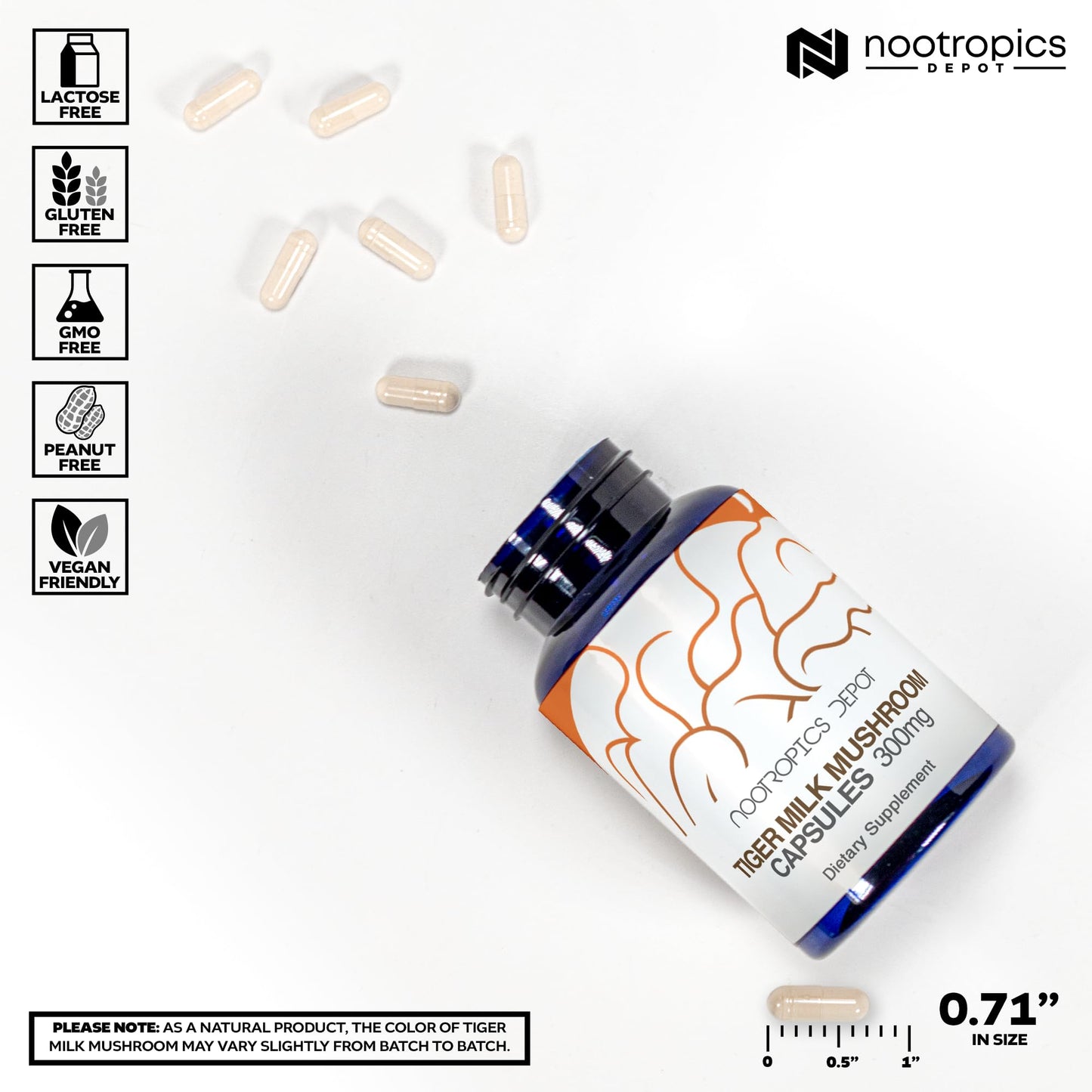 Nootropics Depot Tiger Milk Mushroom 60 Capsules