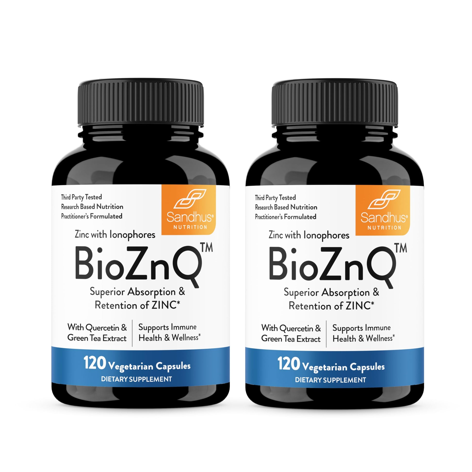 Sandhu's Zinc Supplement with Ionophores, Quercetin & Green Tea Extract, Capsules, 240 Count