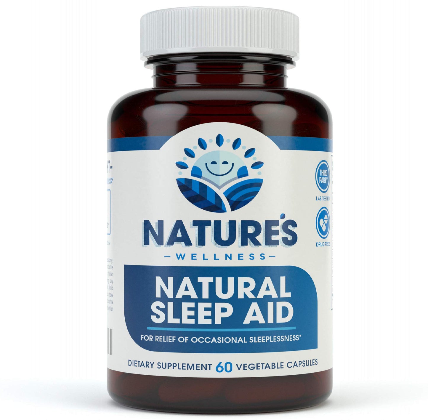 Natures Wellness Premium Natural Sleep Aid for Adults Capsules 60 Count
