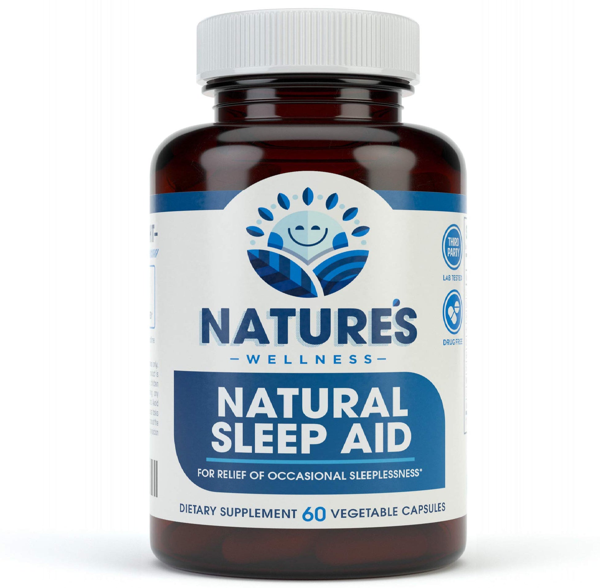Natures Wellness Premium Natural Sleep Aid for Adults Capsules 60 Count
