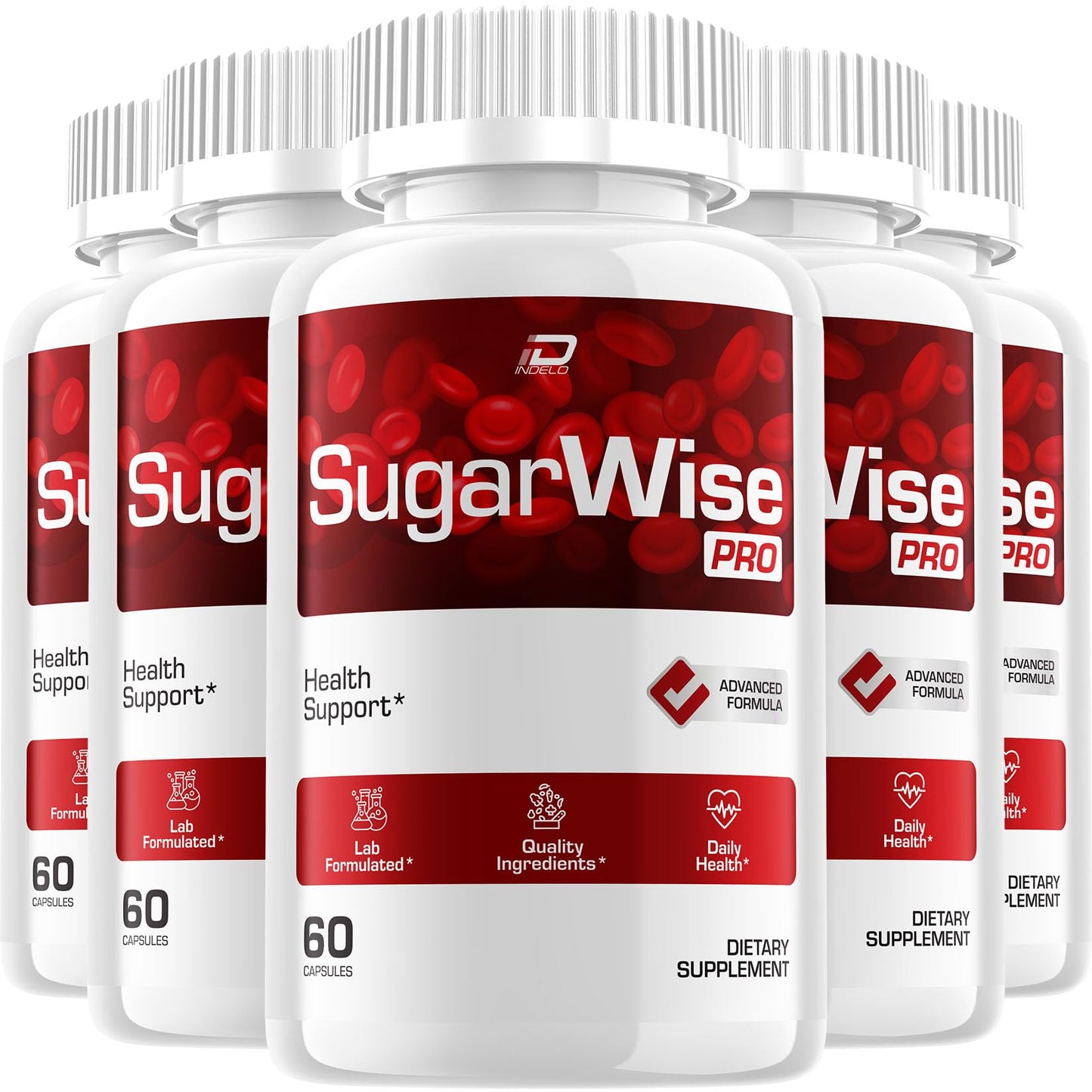 Indelo SugarWise Pro Natural Blend Daily Health Vitamins Supplement Capsules, 300 Capsules