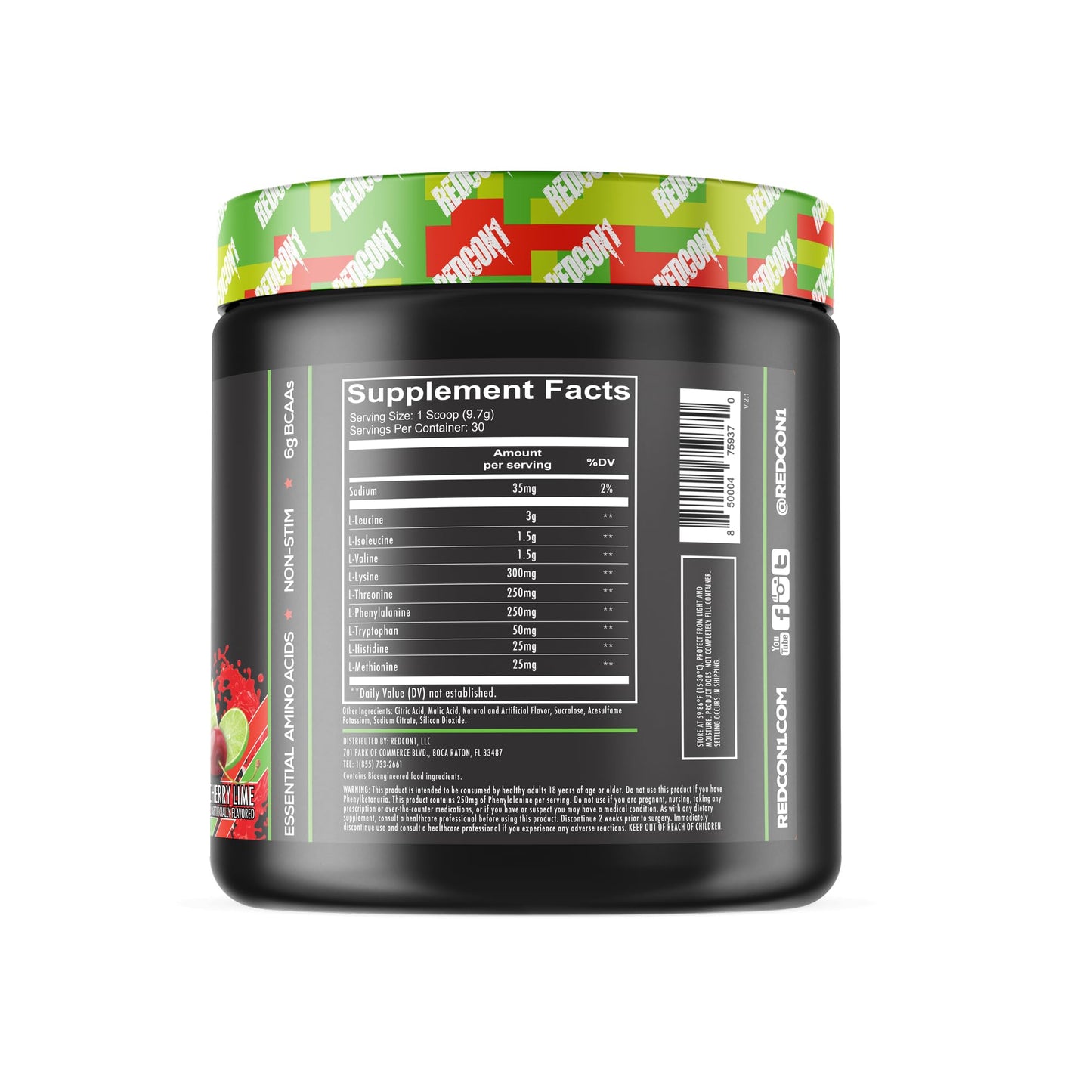 REDCON1 Grunt EAAs Cherry Lime Powder 1 Pack
