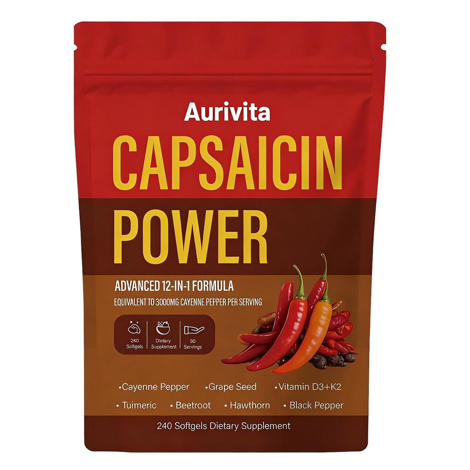 Aurivita Capsaicin Capsule, 1 Count