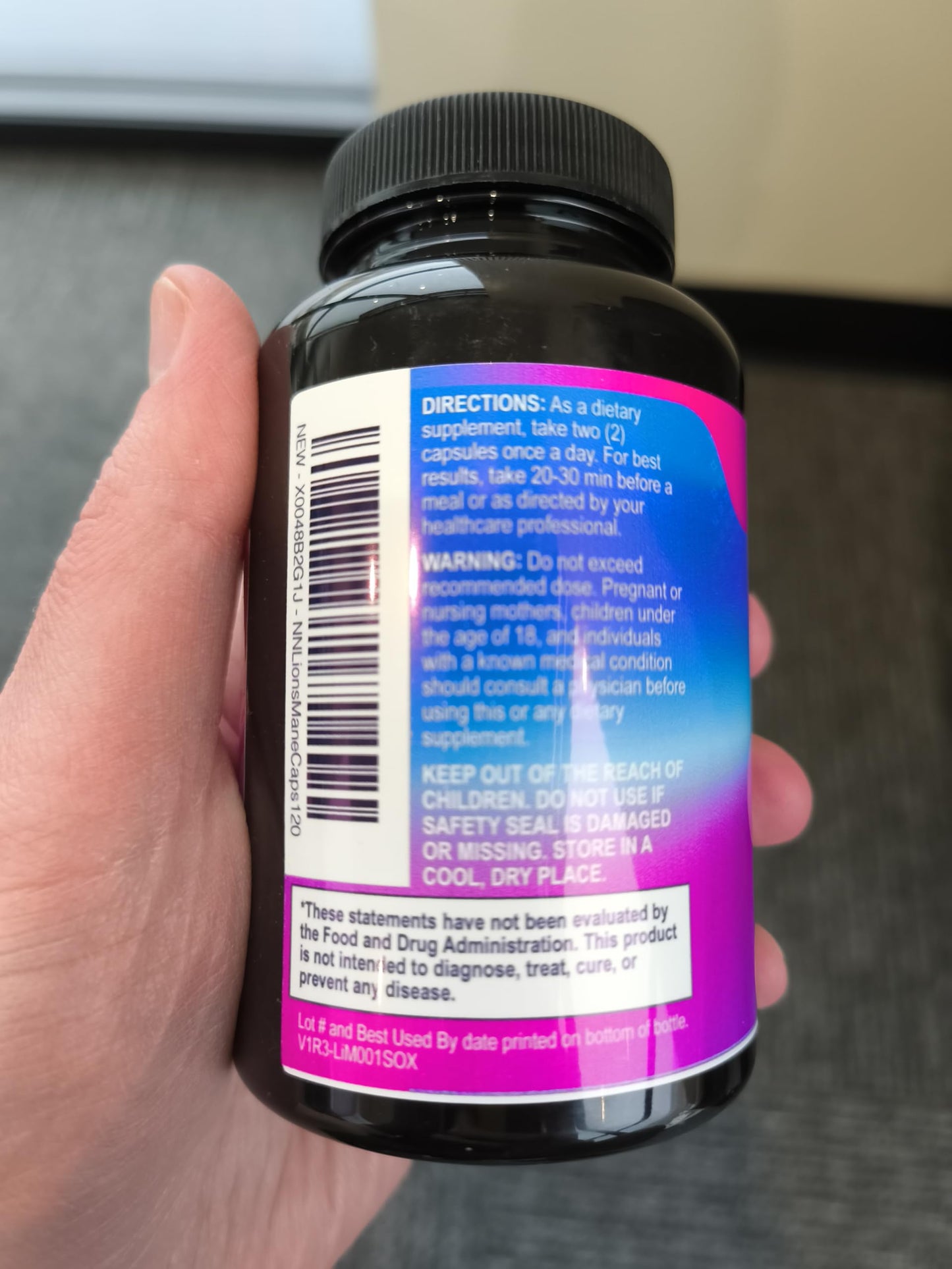 Nature's Nutrition Lion's Mane Mushroom Capsules 120 Count