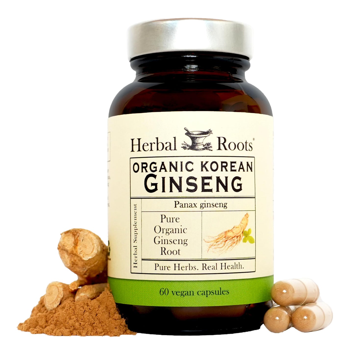 Herbal Roots Panax Ginseng Capsule 60 Capsules