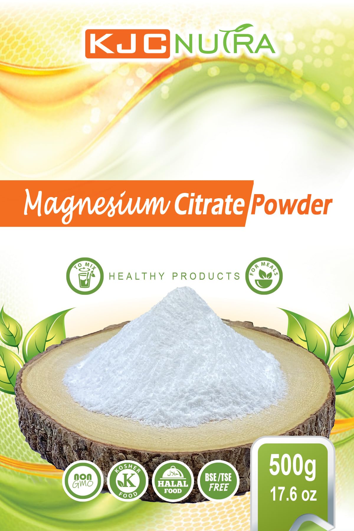 KJC Nutra Magnesium Citrate Powder 17.6 Ounce