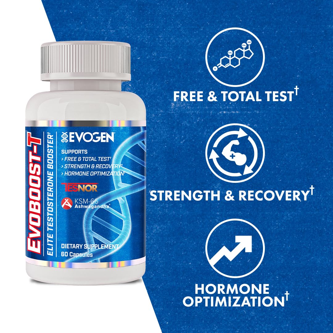 Evogen Evoboost-T Testosterone Booster, 60 Capsules