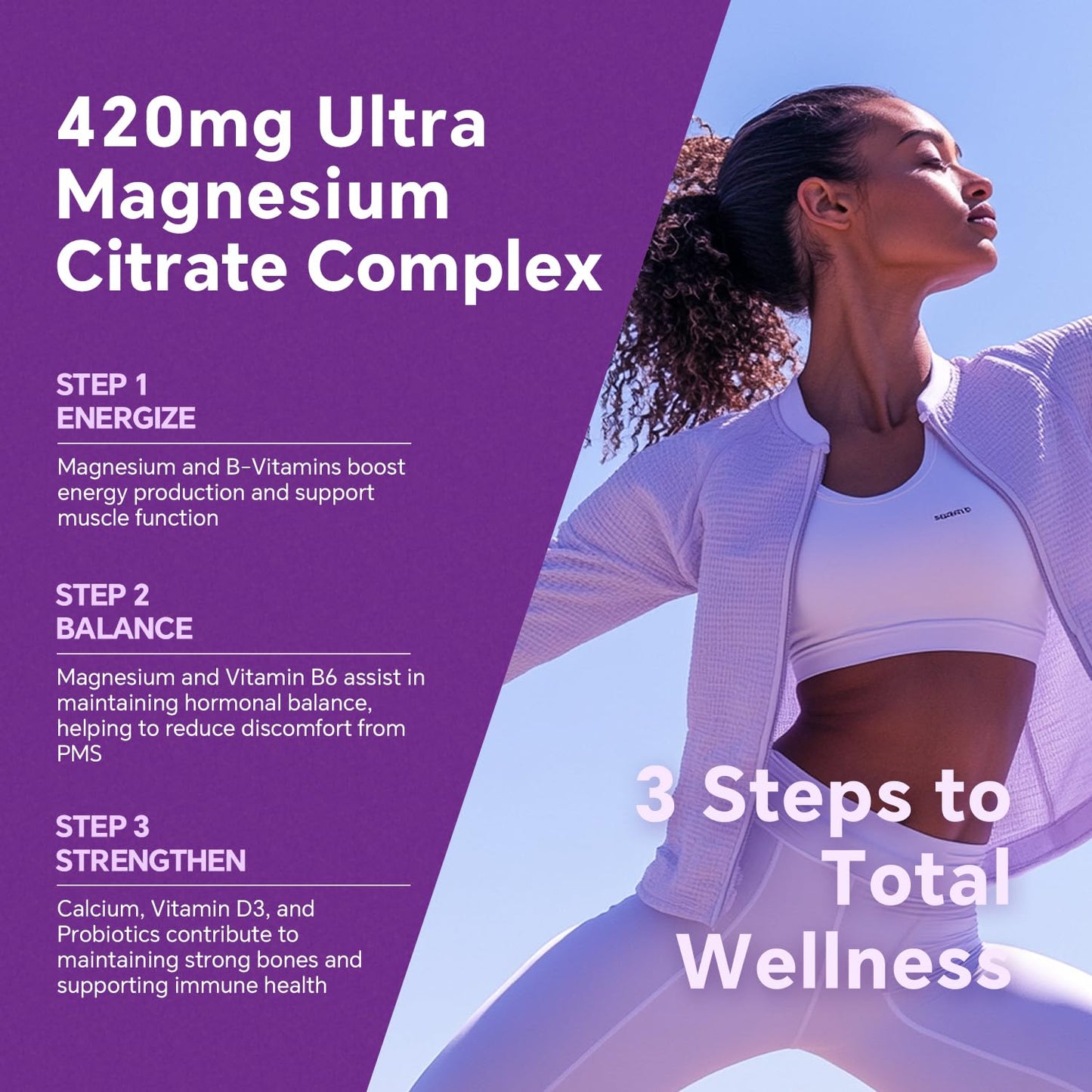 VEETAGYO Magnesium Citrate Gummies 420mg for Adult Gummy 60 Count