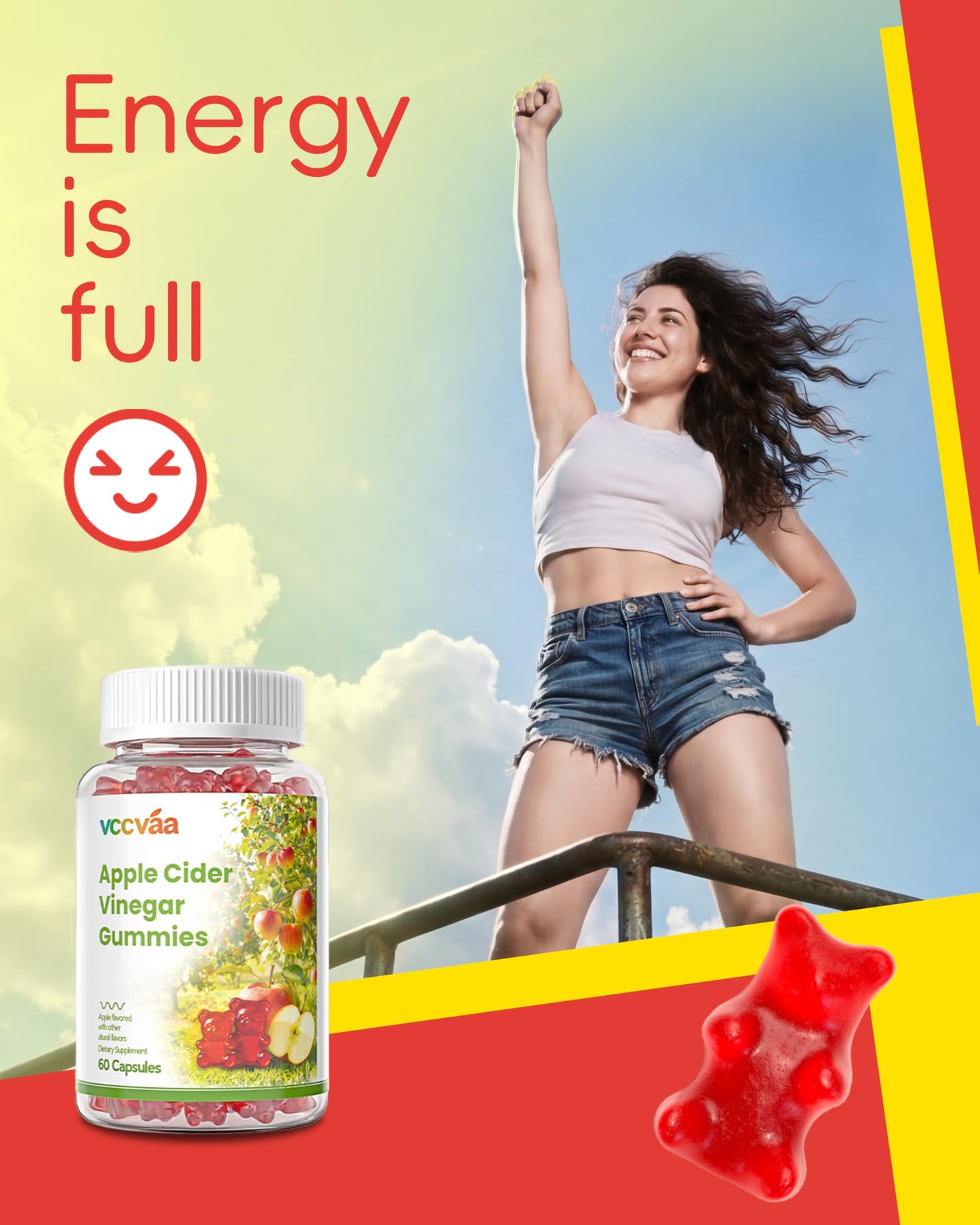 Vccvaa Probiotic Fiber Gummies Gummy 60 Count